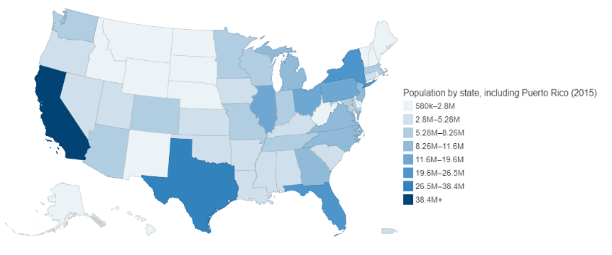 Population by state for alaska official