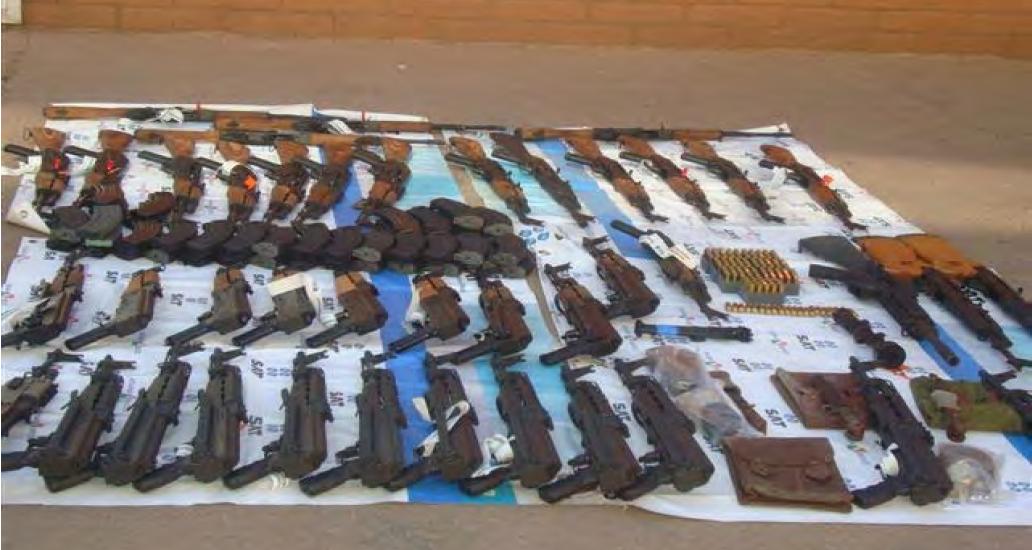 Weapons Seized Naco Sonora 20 Nov 2009