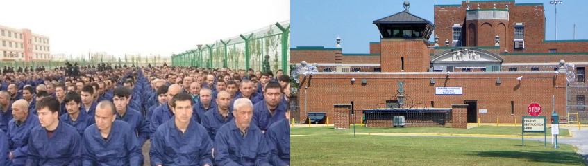 side by side detention camps